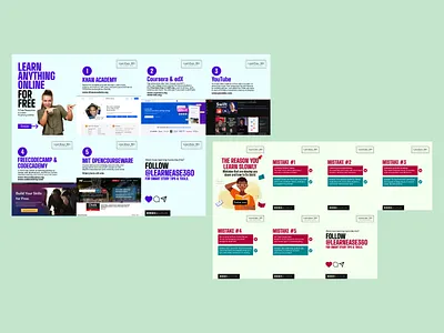 Social Media Designs For LearnEase 360 agency work bold typography carousel design content design creative design instagram design modern design social media design social media marketing visual identity