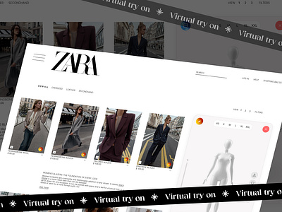 ⬆️ Virtual Try-On Feature for Fashion Retail 3d mannequin augmented reality branding clothing preview design fashion e commerce fashion tech graphic design illustration online shopping ui user experience virtual fitting virtual shopping virtual try on