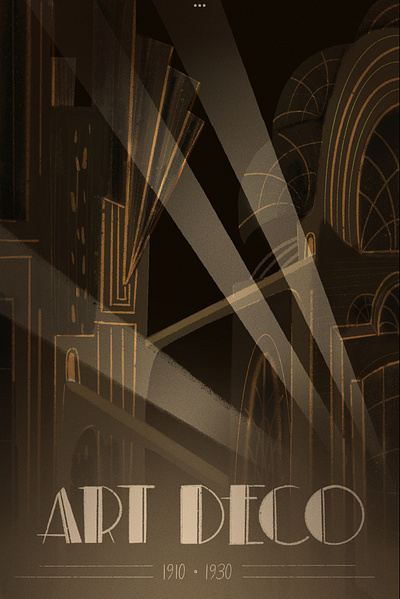 Homage to Art Deco aesthetics art history composition digital art digital painting editorial illustration graphic design historical historical art procreate