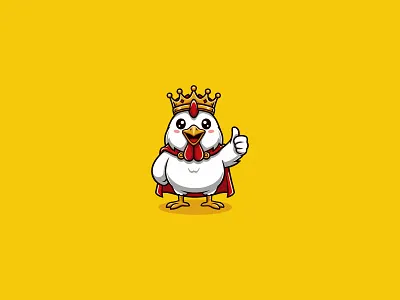 Chick King Logo branding branding design character design character lgo character logo design chicken logo chicken logo design cute character cute character logo cute chicken logo design graphic design illustration logo logo design vector