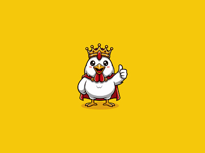Chick King Logo branding branding design character design character lgo character logo design chicken logo chicken logo design cute character cute character logo cute chicken logo design graphic design illustration logo logo design vector