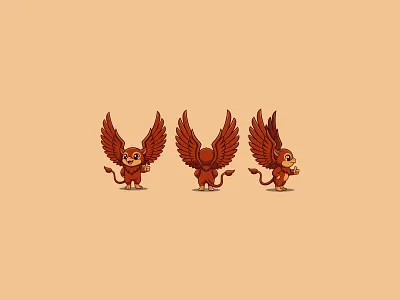 Cute Griffin Pose Logo bird bird logo branding branding design design eagle eagle logo gaming character graphic design griffin griffin character griffin character design griffin logo griffin logo design illustration logo logo design vector