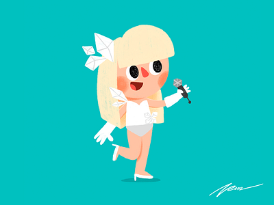 Gaga at Ikea cartoon character color cute design gaga ikea illustration lady singer