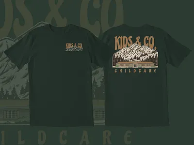 Kids & Co T-Shirt Design branding design graphic design illustration logo mountain nature ui ux vector