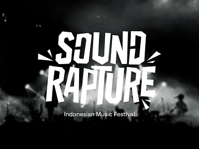 Sound Rapture - Music Festival black and white brand brand identity branding brutalism design clean concert festival graphic design illustration indie indonesian logo minimalist modern music music festival rock sound wordmark