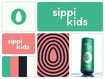 sippi kid - Logo Design Work beverage creative drink droplet energy geometric healthy icon letter logo lettermark logo design modern negative space nutrition playful power typography water