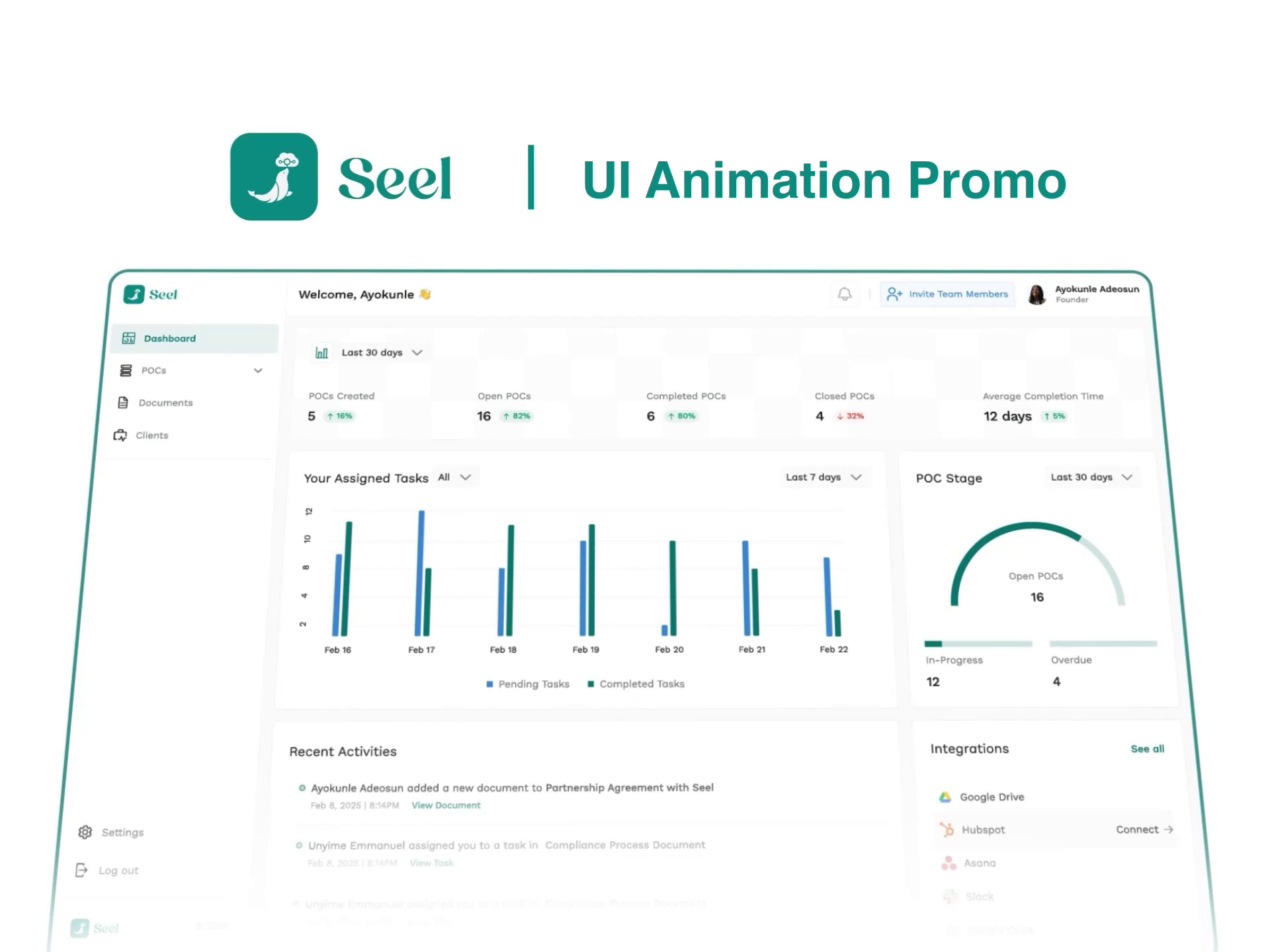 Example of Website UI Animation Promo Video