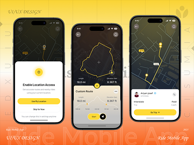 Ride Navigation Mobile App UI Design app interface gps navigation app gps tracking map ui map ui design minimal app design mobile app mobile app concept mobile navigation ui navigation mobile ui ride booking app ride navigation ride navigation app ride sharing ui transport app ui ui design ux design ux ui design