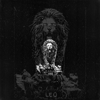 name majestic leo illustration art astrology birthday black and white detailed digital fierce horoscope illustration jungle leo mane nature powerful roar strength wild wildlife zodiac zodiac sign