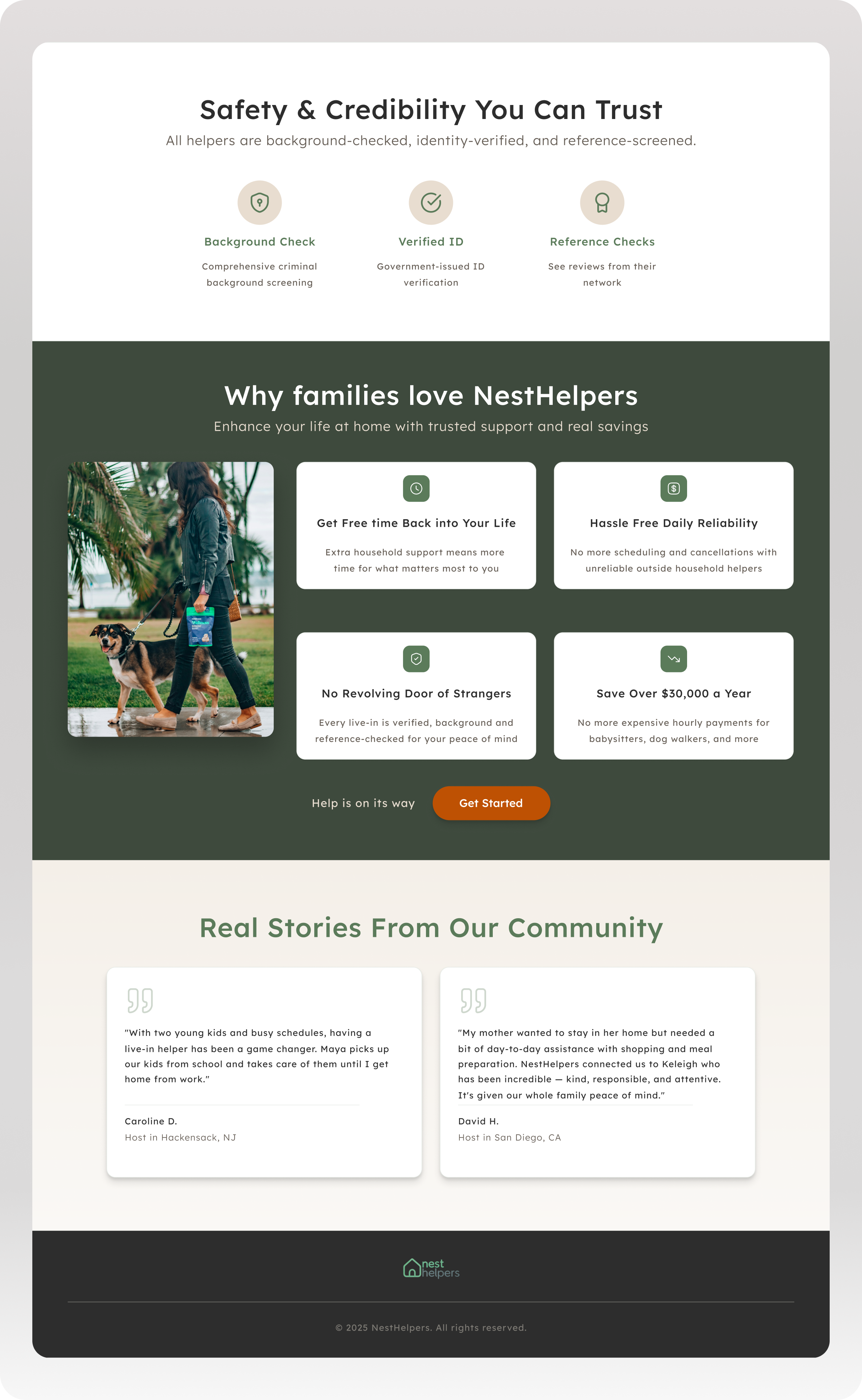 Nest Helpers B2C Website Landing Page Design by Will Ma on Dribbble