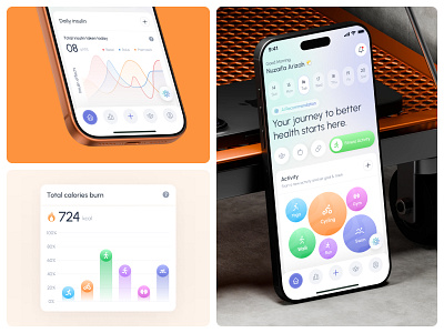 AI-Powered Diabetic App | Fitness Activity | Mobile UI/UX ai ai health app ai powered app design design diabetes tracking diabetic app focotik medical app ui medical app ux mobile app design mobile ui design ui ui design ui ux design ux for healthcare wellness ui