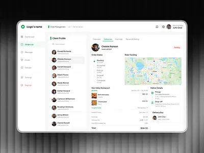 Order Management Dashboard — Keeping Deliveries Clear dashboard ui order dashboard order management order system saas saas dashboard ui design