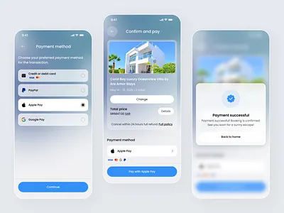Travel Booking Payment Flow app app design app interface booking app checkout ui clean ui interaction design minimal design mobile mobile app modern ui payment flow travel app ui design ux design visual design web mobile