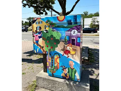 Community Current X Alyah Holmes alyah holmes characters community mural public art street art