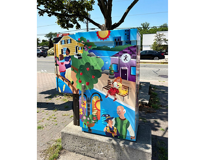 Community Current X Alyah Holmes alyah holmes characters community mural public art street art