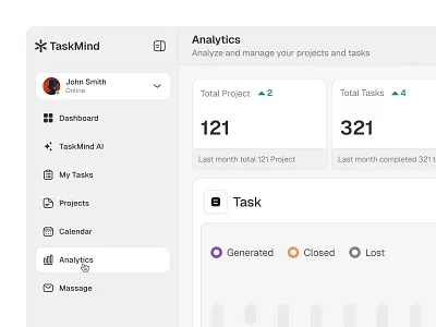 Sidebar Navigation app dashboard design dropdown fintech left menu menu navigation sidebar task ui ux web