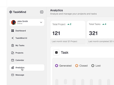 Sidebar Navigation app dashboard design dropdown fintech left menu menu navigation sidebar task ui ux web