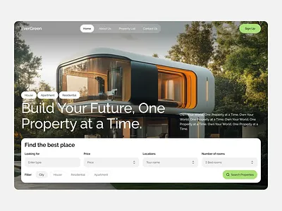 Real Estate Landing Page agency website clean ui eal estate ui figma design homepage design landing page design minimal design modern ui property website real estate landing page real estate website realestate responsive design ui design ui ux web design webflow design website concept