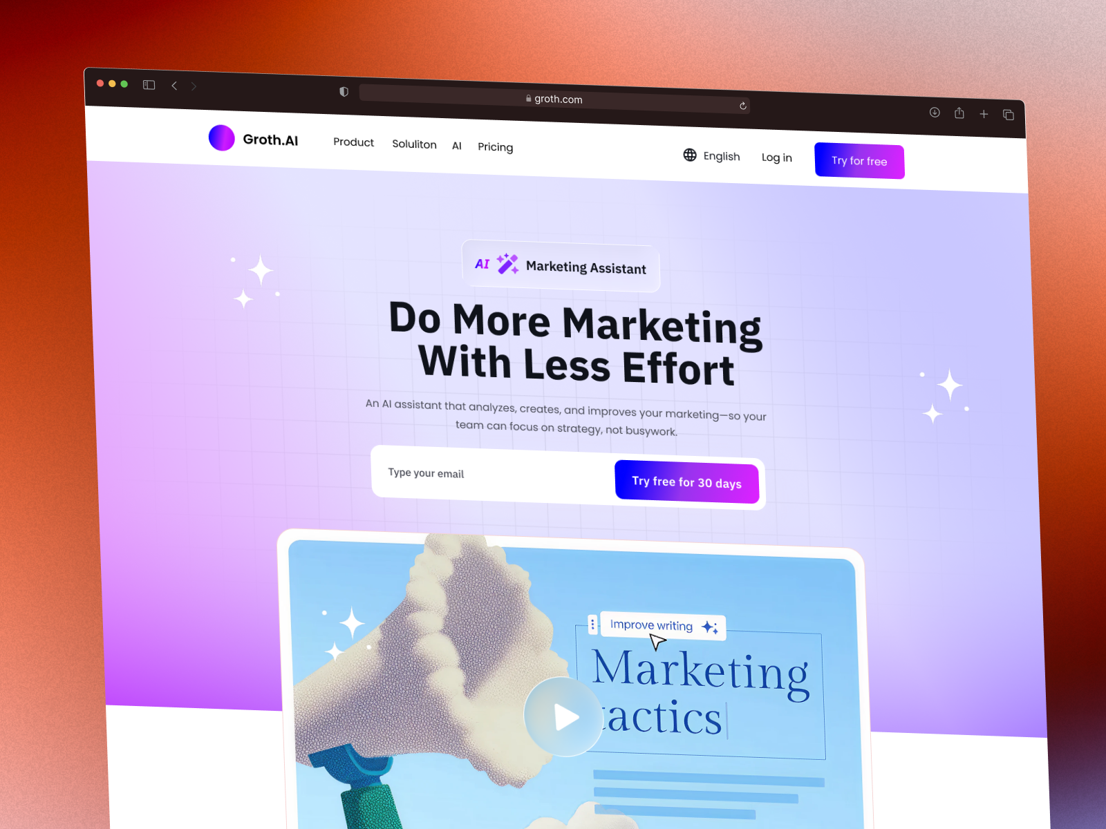 AI Marketing Assistant Website Design by Abu Bokkor Siddik 🔥 on Dribbble