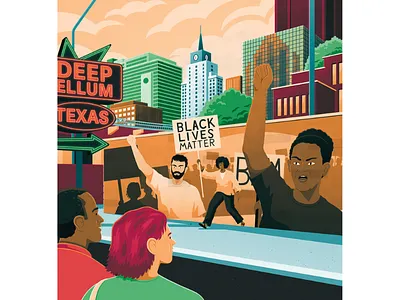 Big Reads X Jacob Stead books cityscape conceptual editorial graphic design people