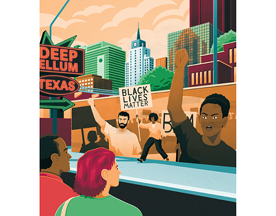 Big Reads X Jacob Stead books cityscape conceptual editorial graphic design people