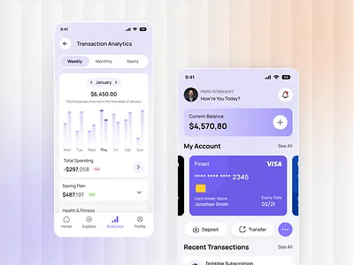 Financial Management Mobile App UI/UX appdesign appui cleanui designinspiration designtrend dribbbleshots expensetracker financeapp financemanagement financialdashboard fintech fintechapp minimaldesign mobileapp modernui moneytracker productdesign uidesign uiux uxdesign