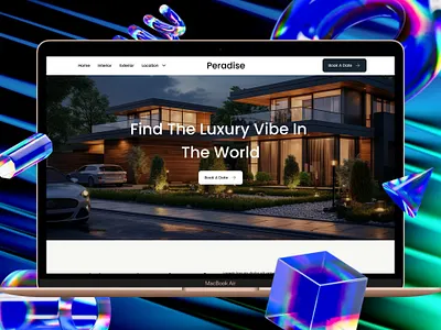 Real Estate Landing page airbnb apartment architecture booking broker buy corporate website graphic design home landing page listing minimal design property real estate landing page rent search property sell ui website