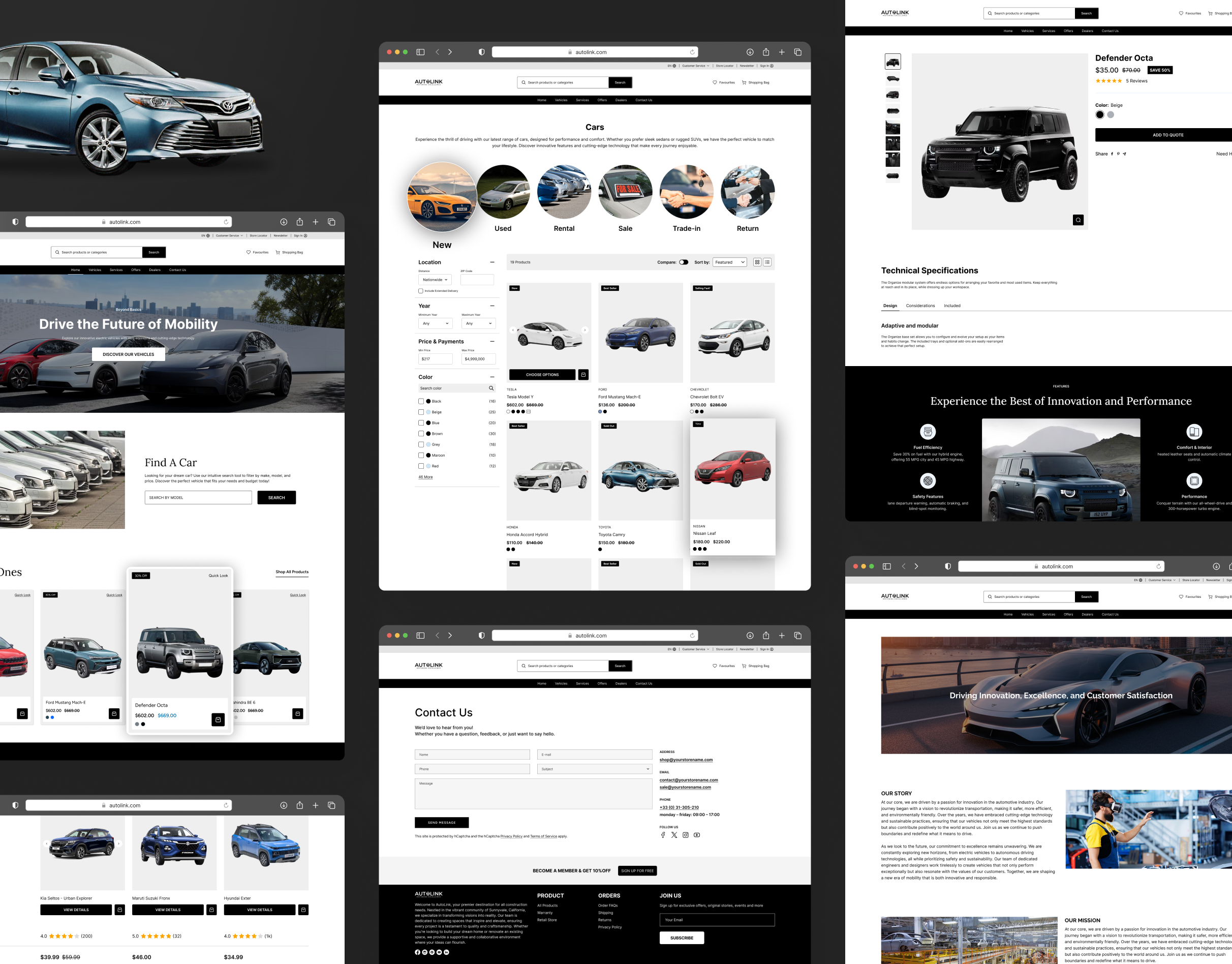 Autolink – Automotive E-Commerce Website by Redefine Solutions on Dribbble