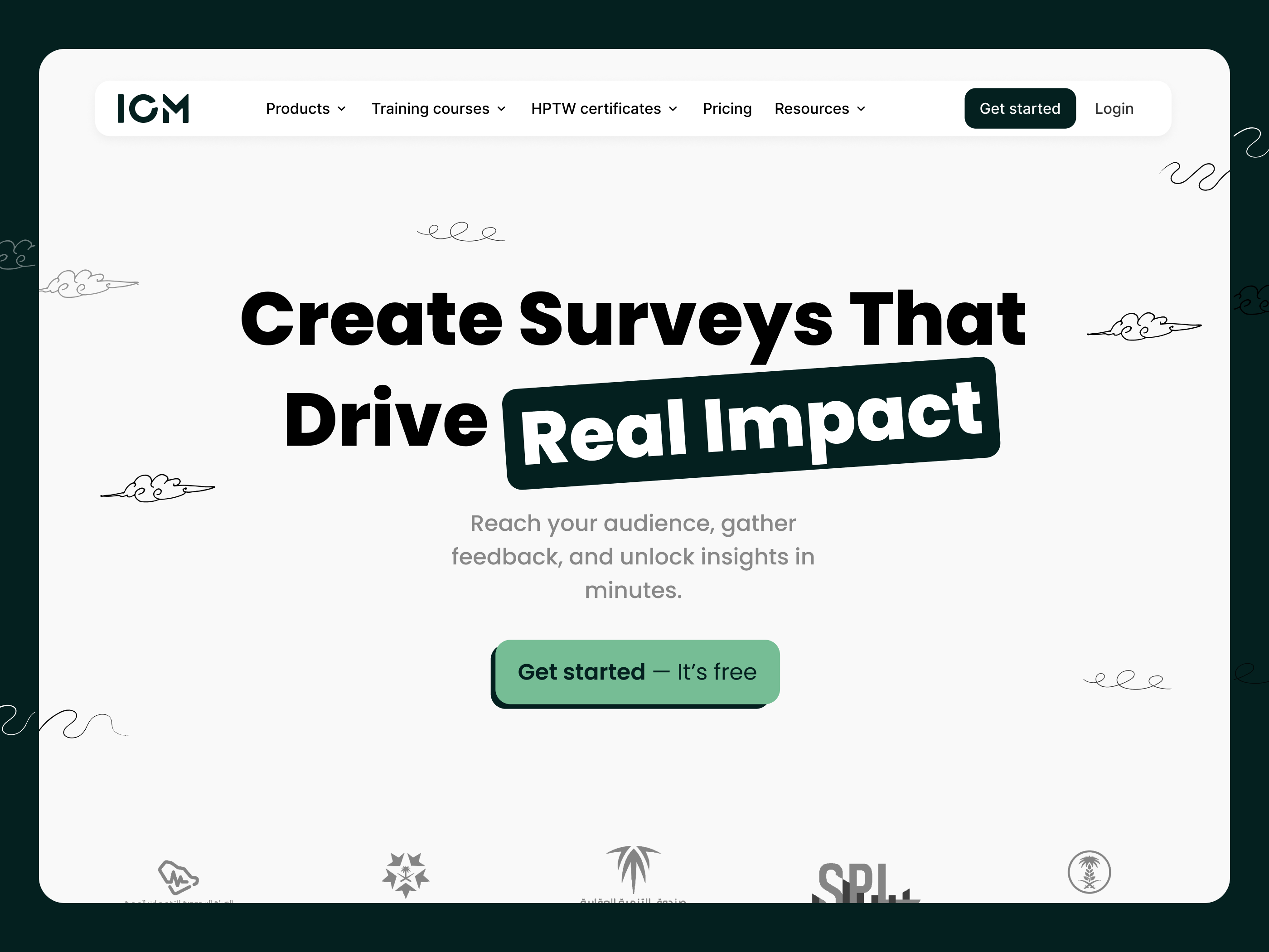 ICM Landing page design design graphic design landing page saas saas website saudia survey ui uiux user interface ux design web design website