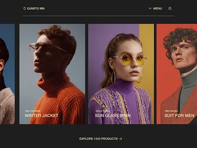 Website Header Animation after effects animation card animation clothing brand ecommerce ecommerce website design fashion website figma interaction lottie web animation website header