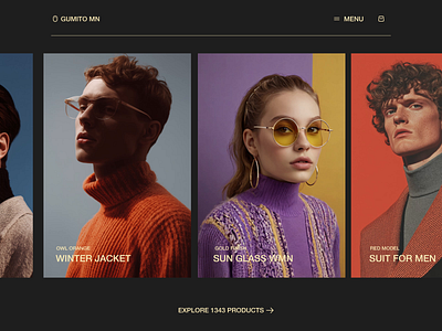 Website Header Animation after effects animation card animation clothing brand ecommerce ecommerce website design fashion website figma interaction lottie web animation website header