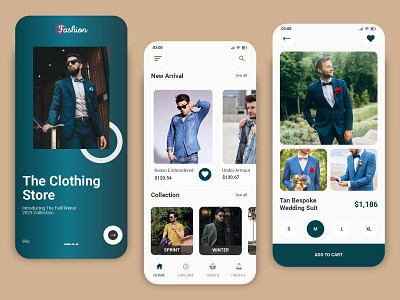 Men's Collection App Design | Revamp Your Style app design graphic design ui ux