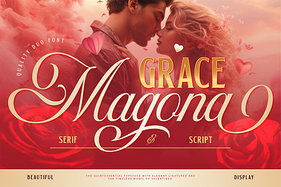 Grace Magona branding custom font display display font duo font elegant font feminine font font font design font duo font style free font love font luxury font magazine romantic font script font serif font valentine font wedding font