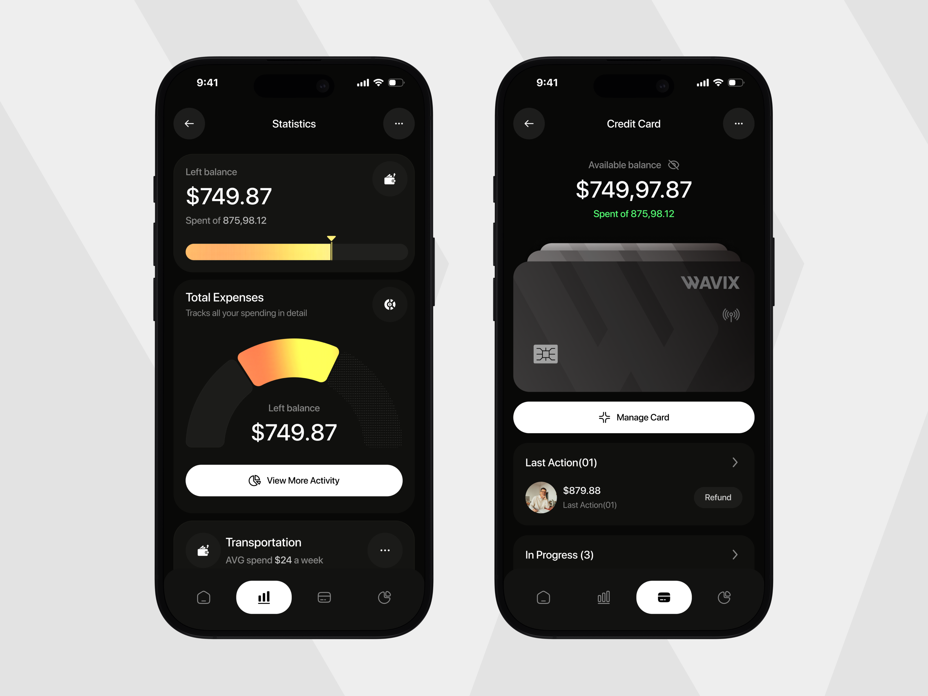 Example of Finance Mobile App UI/UX