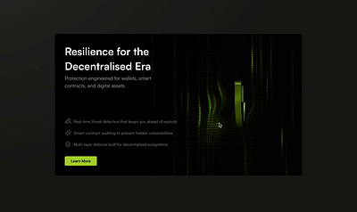 Interactive card - made in Unicorn Studio 3d animation after effects animation crypto framer hover effect interactive matrix motion design protection rive safety secure shield spline threejs unicorn studio web design web3 webgl