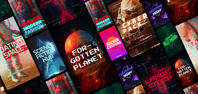 Cyberpunk Glitch Instagram Stories