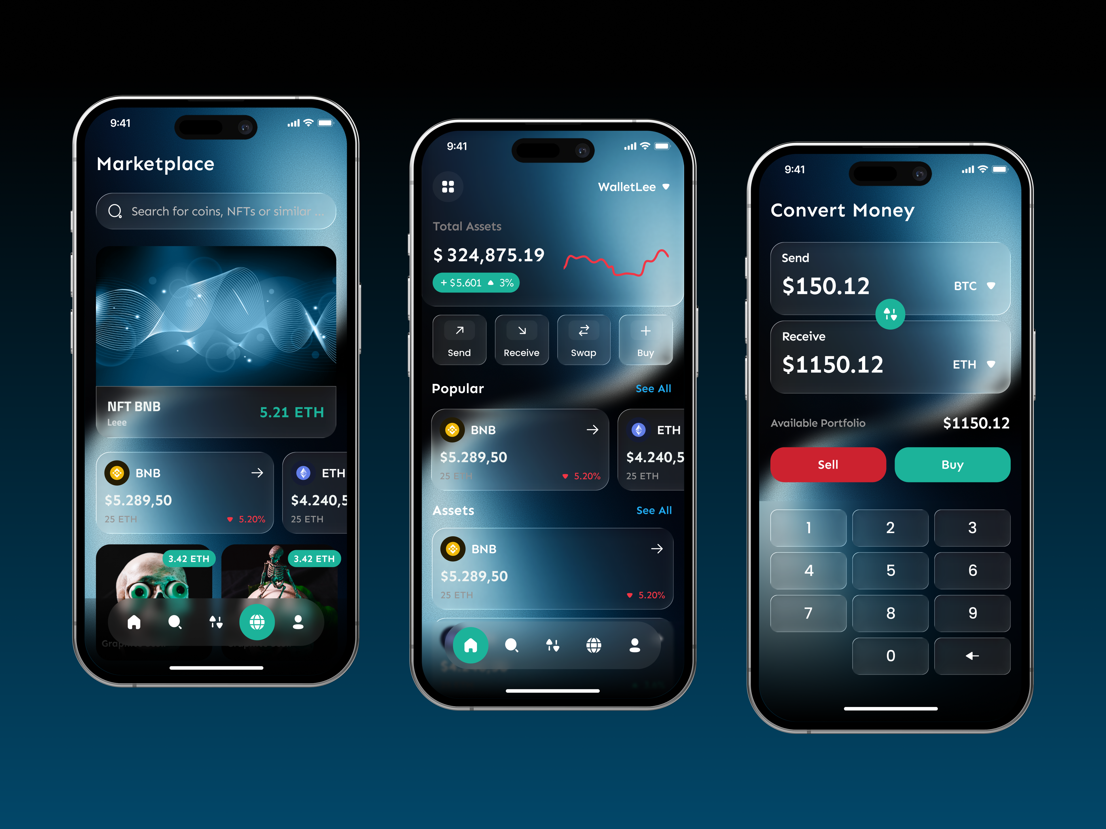 Example of Crypto Mobile App Design