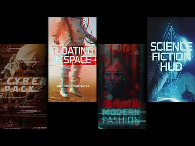 Cyberpunk Glitch Instagram Stories