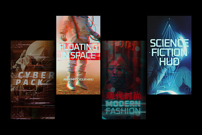 Cyberpunk Glitch Instagram Stories