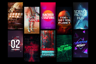 Cyberpunk Glitch Instagram Stories