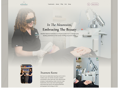Whistler Medical Aesthetics Website app branding concept design illustration logo ui ux web website