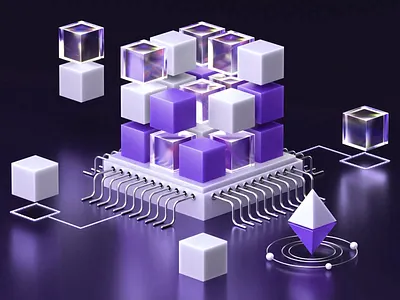 3D Cube Network for UX Design 3d 3dart 3ddesign 3dillustration 3dmodeling art branding c4d cinema4d design icon illustration logo ui ux