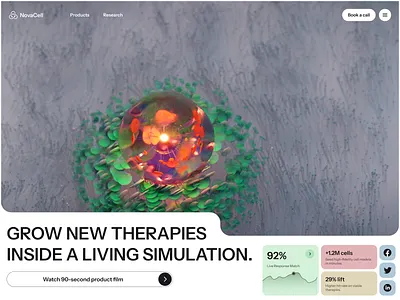 AI Health-Tech Website Hero 3d ai ai analytics ai healthcare ai startup analytics animation branding design health healthcare healthtech hero page motion graphics rd research tech ui web design website animation