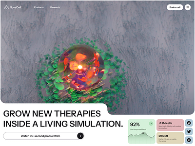 AI Health-Tech Website Hero 3d ai ai analytics ai healthcare ai startup analytics animation branding design health healthcare healthtech hero page motion graphics rd research tech ui web design website animation