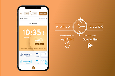 World Clock App Design app design design graphic design illustration logo ui ui design ux design