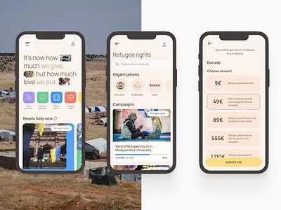 DON8 - Donations APP donate donation mobile ui ux