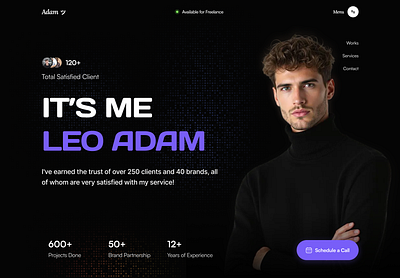 Personal Portfolio Hero Section Designs agency landing page clean ui hero hero design hero section portfolio hero portfolio hero section portfolio landing page template ui design visual design