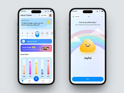 Mood Tracker App Design app design graphic design illustration mobile app ui uiux design