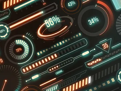 Cyberpunk Loading Progress Bars