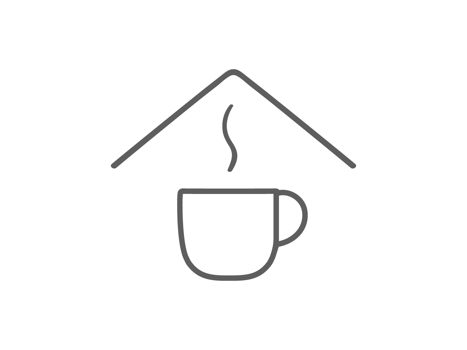 Hygge Coffee Shop Logo branding coffee coffee logo coffee shop cozy design graphic design hygge icon illustration line art logo mark minimal minimalism simple symbol